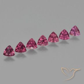 Shop natural 3.33ct Pourpre de baies roses Grenat Rhodolite gems, Trillion, from Mozambique at GemSelect. In stock, global shipping!