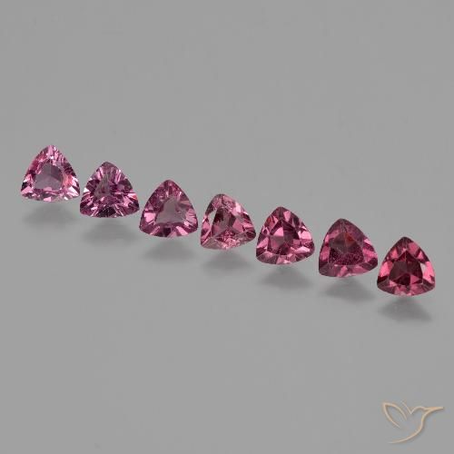 2.76ctw Naturel Pourpre moyen Grenat rhodolite, Trillion, VS