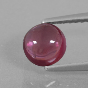 Grenat Rhodolite Rose naturelle Coupe roude, 1.28 ct, Transparent
