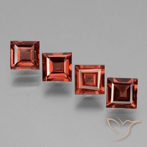 Shop natural 3.04ct Rouge écarlate Grenat Rhodolite gems, Carré, from Mozambique at GemSelect. In stock, global shipping!