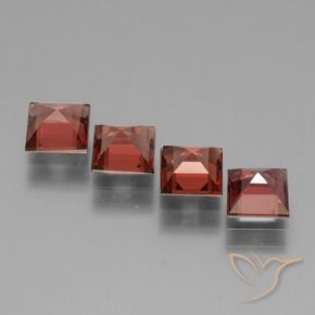 Shop natural 3.06ct Rouge écarlate profond Grenat rhodolite gems, Carré, from Mozambique at GemSelect. In stock, global shipping!