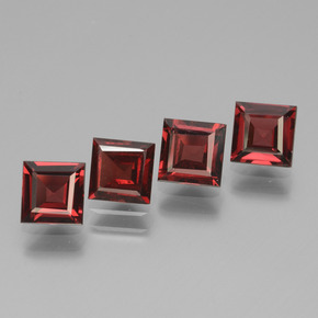Achetez naturel 3,05ct rouge grenat rhodolite gems, carré, en provenance mozambique chez gemselect. en stock, livraison internationale!