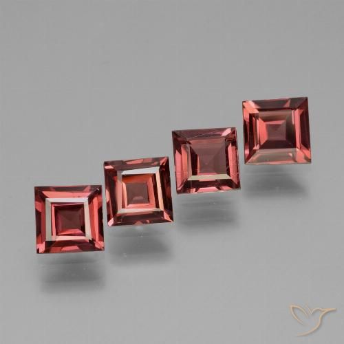 2.52ctw Naturel Rouge moyen Grenat rhodolite, Carré, VS