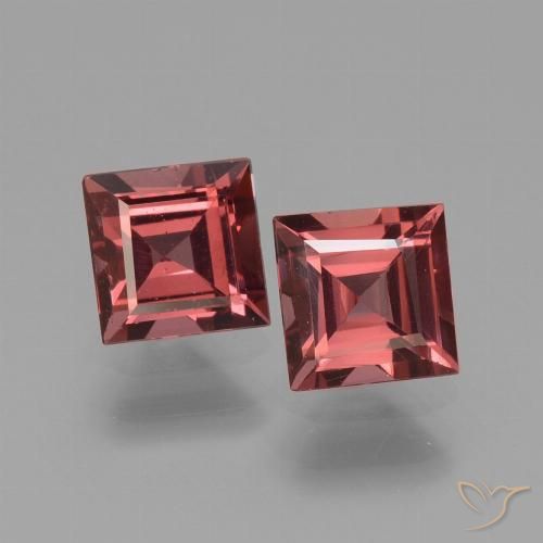 1.62ctw Naturel Rouge foncé Grenat Rhodolite, Carré, VS