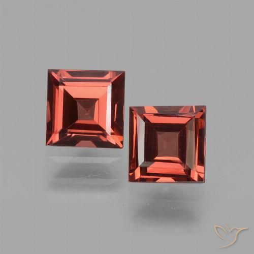 1.40ctw Naturel Baies rouge profond Grenat Rhodolite, Carré, VS