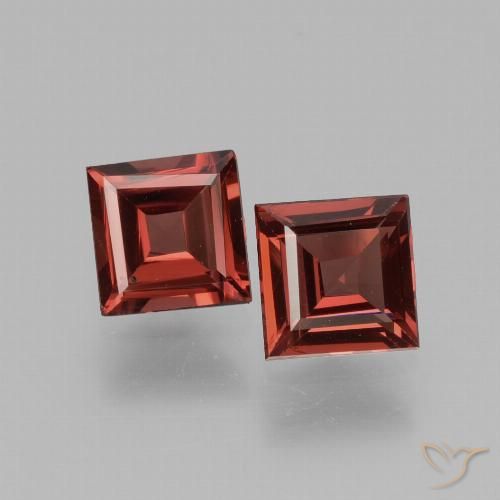 1.45ctw Naturel Rouge foncé Grenat Rhodolite, Carré, VS