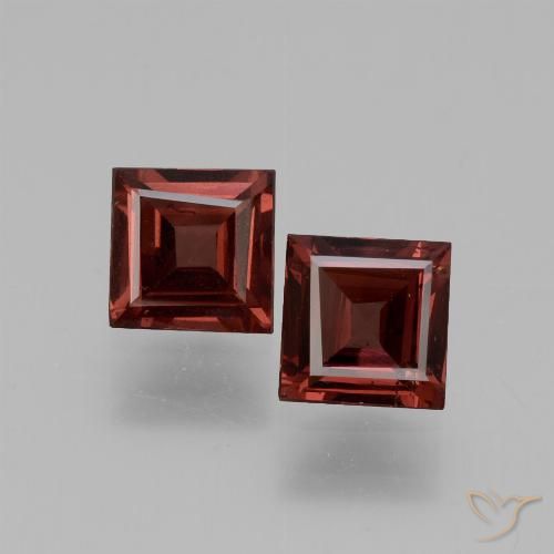1.31ctw Naturel Rouge foncé Grenat Rhodolite, Carré, VS