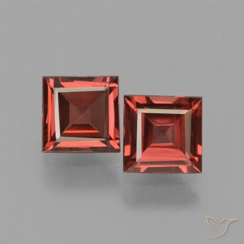 1.46ctw Naturel Rouge écarlate profond Grenat Rhodolite, Carré, VS