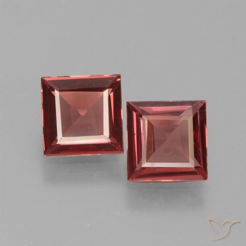 1.31ctw Naturel Rouge foncé Grenat Rhodolite, Carré, VS