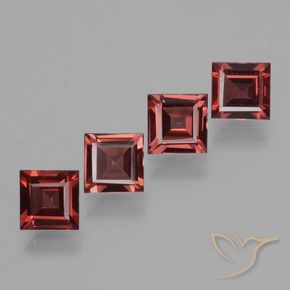 Shop natural 2.96ct Rouge moyen-foncé Grenat Rhodolite gems, Carré, from Mozambique at GemSelect. In stock, global shipping!