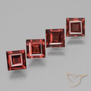 Shop natural 2.89ct Rouge écarlate profond Grenat Rhodolite gems, Carré, from Mozambique at GemSelect. In stock, global shipping!