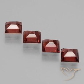 Shop natural 2.89ct Rouge écarlate profond Grenat Rhodolite gems, Carré, from Mozambique at GemSelect. In stock, global shipping!