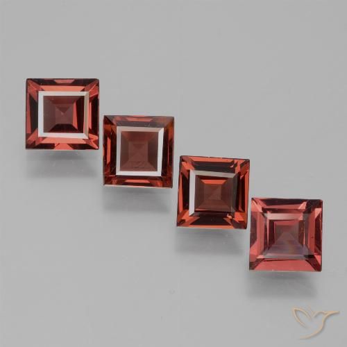 2.58ctw Naturel Rouge foncé Grenat Rhodolite, Carré, VS