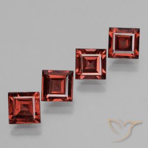Shop natural 3.14ct Rouge moyen Grenat rhodolite gems, Carré, from Mozambique at GemSelect. In stock, global shipping!