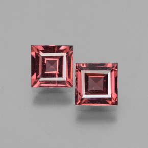 Achetez naturel 1,44ct rouge grenat rhodolite gems, carré, en provenance mozambique chez gemselect. en stock, livraison internationale!