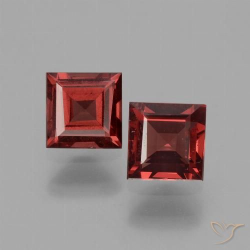 1.43ctw Naturel Rouge foncé Grenat Rhodolite, Carré, VS