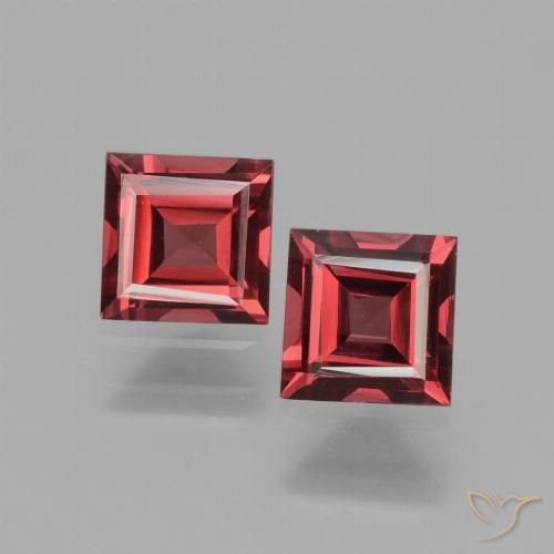 1.33ctw Naturel Rouge foncé Grenat Rhodolite, Carré, VS