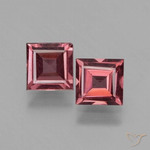 1.38ctw Naturel Rouge foncé Grenat Rhodolite, Carré, VS