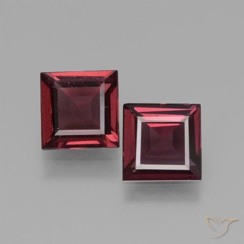 1.35ctw Naturel Rouge foncé Grenat Rhodolite, Carré, VS