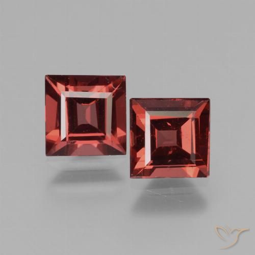 1.55ctw Naturel Rouge foncé Grenat Rhodolite, Carré, VS