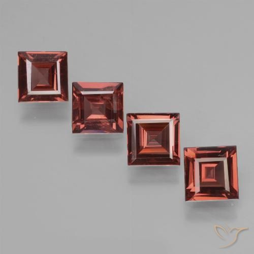 2.37ctw Naturel Rouge écarlate profond Grenat Rhodolite, Carré, VS