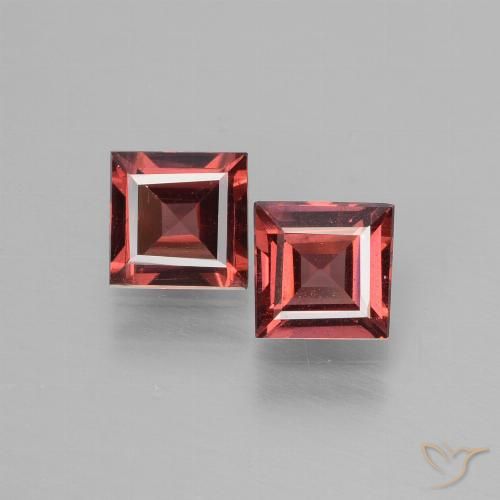 1.38ctw Naturel Rouge foncé Grenat Rhodolite, Carré, VS