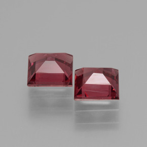 Grenat Rhodolite Rose naturelle Carré, 1.51 ct, VS