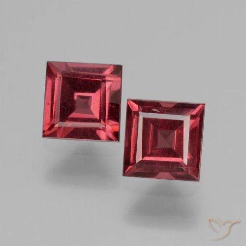 Shop natural 1.60ct Rouge Rosâtre Grenat rhodolite gems, Carré, from Mozambique at GemSelect. In stock, global shipping!