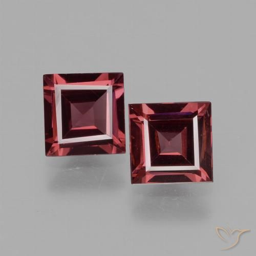 Achetez naturel 1.41ct Rouge merlot Grenat Rhodolite gems, Carré, En provenance Mozambique chez GemSelect. En stock, livraison internationale!