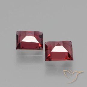 Achetez naturel 1.41ct Rouge merlot Grenat Rhodolite gems, Carré, En provenance Mozambique chez GemSelect. En stock, livraison internationale!