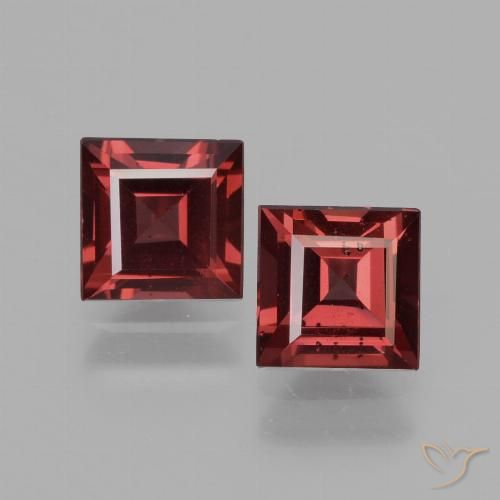 1.72ctw Naturel Rouge écarlate Grenat Rhodolite, Carré, VS