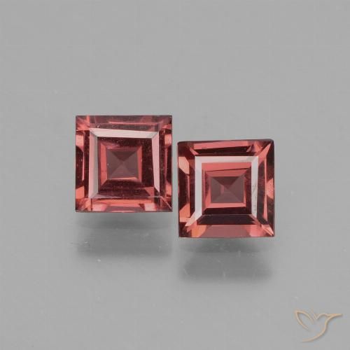 1.38ctw Naturel Rouge écarlate léger Grenat rhodolite, Carré, VS