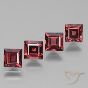 Shop natural 3.02ct Rouge foncé Grenat Rhodolite gems, Carré, from Mozambique at GemSelect. In stock, global shipping!