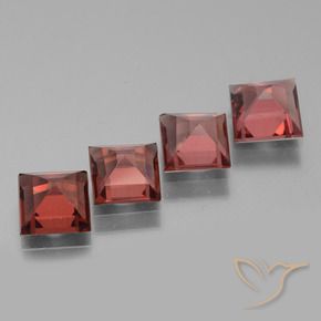 Shop natural 2.96ct Rouge brique profond Grenat Rhodolite gems, Carré, from Mozambique at GemSelect. In stock, global shipping!