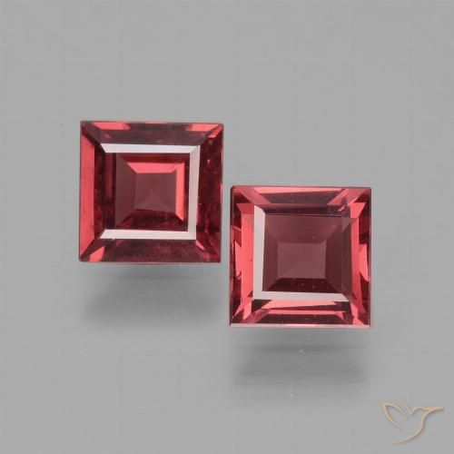 Shop natural 1.40ct Rouge Rosâtre Grenat rhodolite gems, Carré, from Mozambique at GemSelect. In stock, global shipping!
