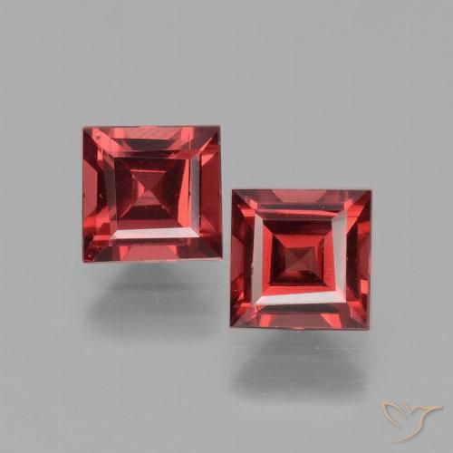 1.50ctw Naturel Rouge Rosâtre Grenat rhodolite, Carré, VS