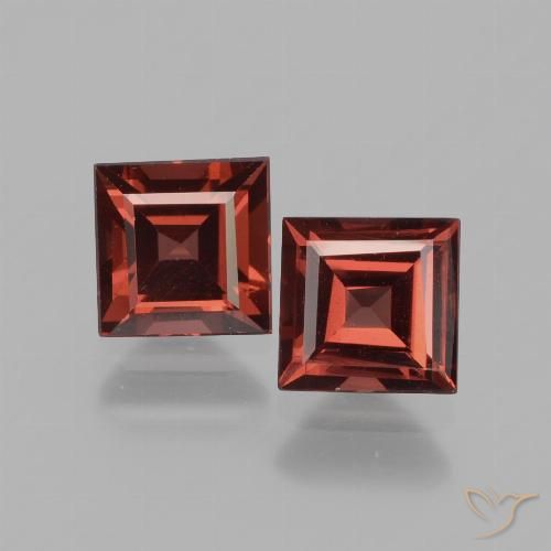 1.72ctw Naturel Rouge écarlate Grenat Rhodolite, Carré, VS