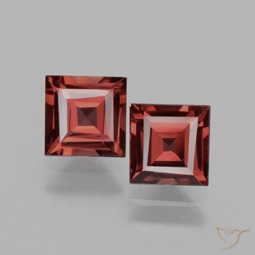 1.62ctw Naturel Rouge foncé Grenat rhodolite, Carré, VS