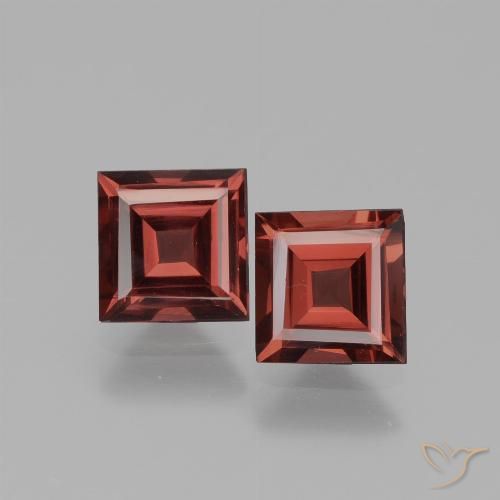 1.42ctw Naturel Rouge foncé Grenat Rhodolite, Carré, VS