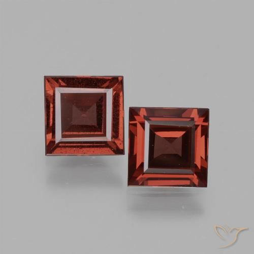 1.52ctw Naturel Rouge écarlate Grenat Rhodolite, Carré, VS