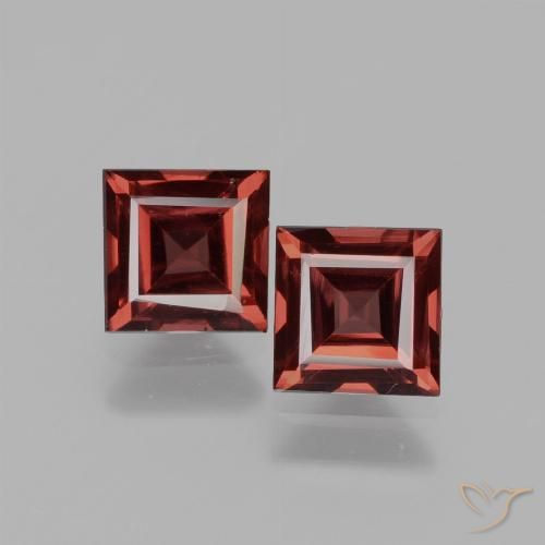 1.50ctw Naturel Rouge foncé Grenat rhodolite, Carré, VS