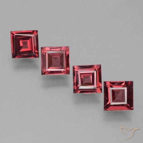 Shop natural 2.52ct Rouge moyen Grenat rhodolite gems, Carré, from Mozambique at GemSelect. In stock, global shipping!