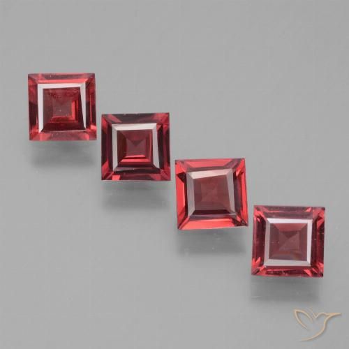 Shop natural 2.33ct Rouge écarlate Grenat rhodolite gems, Carré, from Mozambique at GemSelect. In stock, global shipping!