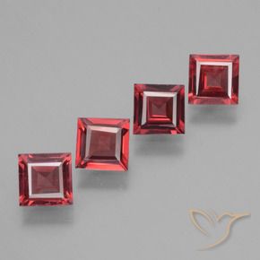 Shop natural 2.33ct Rouge écarlate Grenat rhodolite gems, Carré, from Mozambique at GemSelect. In stock, global shipping!
