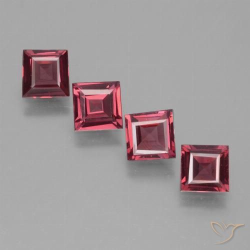 Shop natural 2.25ct Rouge Rosâtre Grenat rhodolite gems, Carré, from Mozambique at GemSelect. In stock, global shipping!