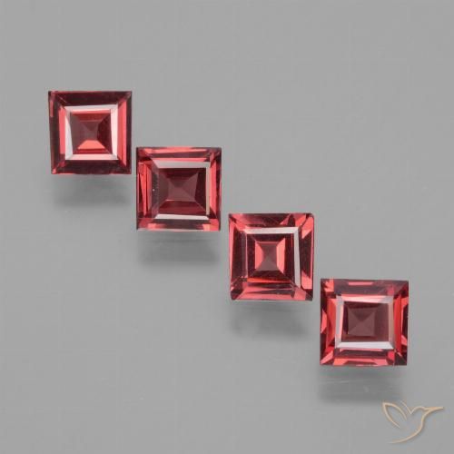 Shop natural 2.06ct Rouge Rosâtre Grenat rhodolite gems, Carré, from Mozambique at GemSelect. In stock, global shipping!