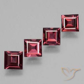 Shop natural 2.58ct Rouge framboises Grenat Rhodolite gems, Carré, from Mozambique at GemSelect. In stock, global shipping!