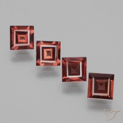 2.60ctw Naturel Rouge foncé Grenat Rhodolite, Carré, VS