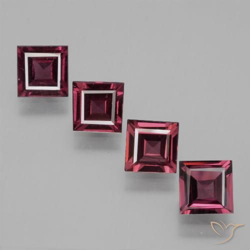 Shop natural 2.69ct Rouge moyen Grenat rhodolite gems, Carré, from Mozambique at GemSelect. In stock, global shipping!