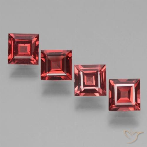Shop natural 2.81ct Rouge écarlate Grenat rhodolite gems, Carré, from Mozambique at GemSelect. In stock, global shipping!